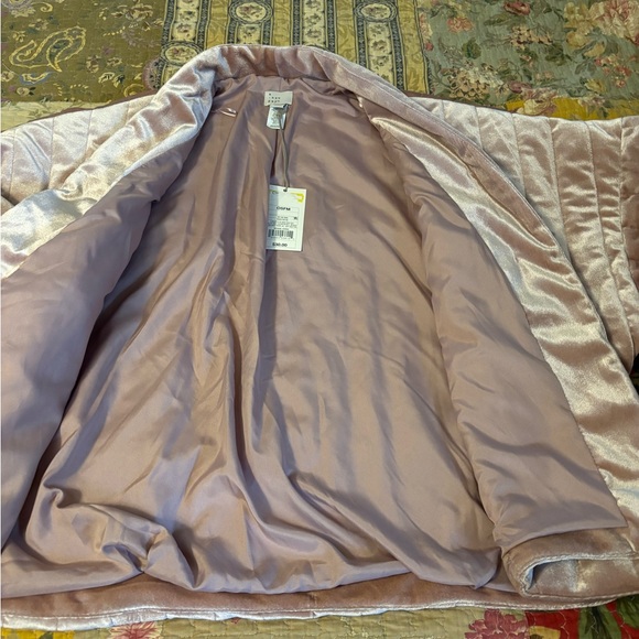 A NEW DAY Pink Quilted Jacket Velvet/velour NWT Woman's OSFM - Picture 2 of 4